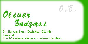 oliver bodzasi business card